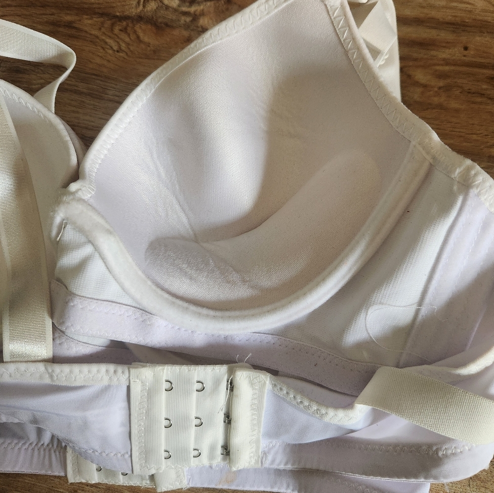 2pc Elegant White Floral Bra Size 36 - Picture 4 of 6